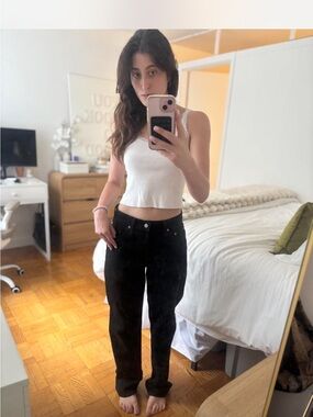 Levi's Black Straight-Leg Jeans - Women's Pants